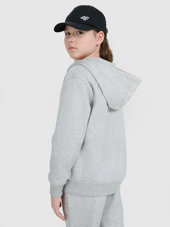 Bluza dresowa rozpinana z kapturem dziewczęca 4F 4FJWMM00TSWSF1861-25M