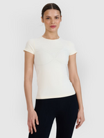 Koszulka do jogi i pilatesu szybkoschnąca damska 4F 4FWSS25TFTSF1270-11S