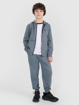 Bluza dresowa rozpinana z kapturem chłopięca 4F 4FJWSS25TSWSM1714-46S