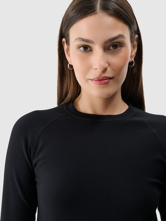 Longsleeve gładki bezszwowy damski 4F 4FRSS24TLONF399-20S