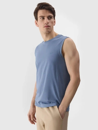 Tank top regular gładki męski 4F