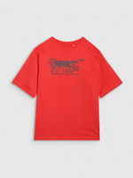 T-shirt oversize z nadrukiem dziecięcy 4F 4FJRSS25TTSHU3296-62S