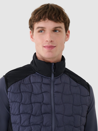 Męska kamizelka trekkingowa puchowa z wypełnieniem Primaloft Black 4F 4FWSS25TVJAM177-22S