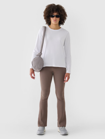 Longsleeve oversize gładki damski 4F 4FWMM00TLONF431-10S