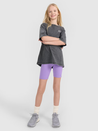 Legginsy kolarki dzianinowe dziewczęce 4F 4FJWSS25TSTIF014-51S