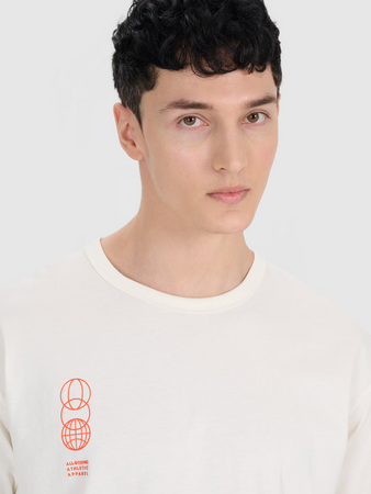 T-shirt oversize z nadrukiem męski 4F 4FRSS25TTSHM2652-11S