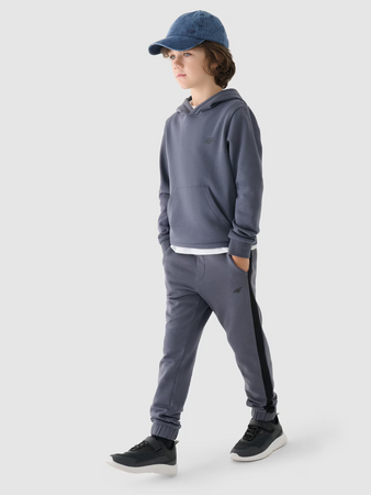 Bluza dresowa nierozpinana z kapturem chłopięca 4F Junior 4FJWMM00TSWSM1292-25S