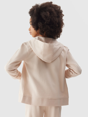 Bluza dresowa rozpinana z kapturem dziewczęca 4F Junior