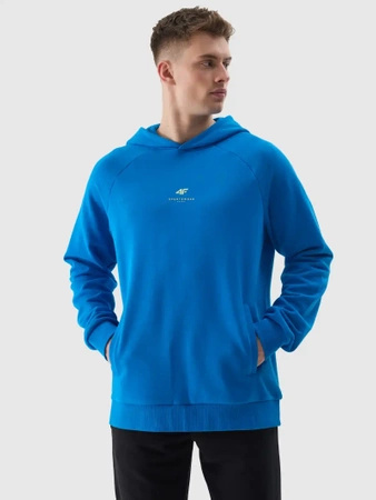 Bluza dresowa nierozpinana z kapturem z bawełny organicznej męska 4F