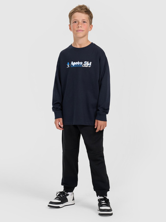 Longsleeve regular z nadrukiem chłopięcy 4F 4FJRAW25TLONM587-31S