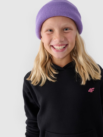Bluza dresowa nierozpinana z kapturem dziewczęca 4F Junior 4FJWMM00TSWSF1316-20S