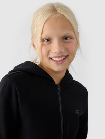 Bluza dresowa rozpinana z kapturem dziewczęca 4F Junior 4FJWMM00TSWSF1315-20S