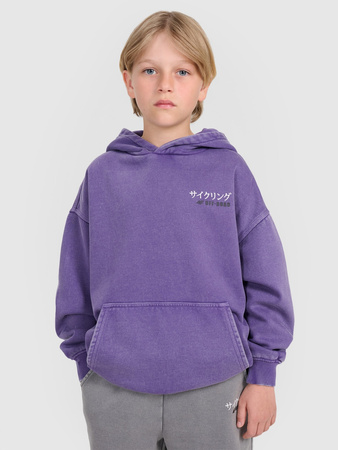 Bluza dresowa nierozpinana z kapturem chłopięca 4F 4FJRAW25TSWSM2344-51S