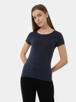 T-shirt regular gładki damski 4F 4FMM00TTSHF731-30S