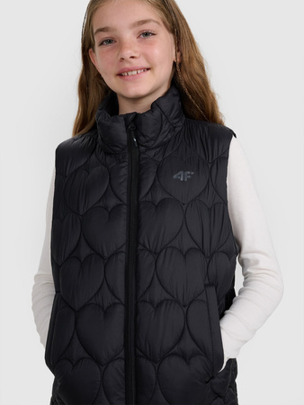 Bezrękawnik puchowy z wypełnieniem syntetycznym dziewczęcy 4F 4FJRAW25TVJAF323-20S