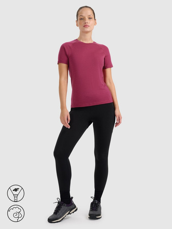 Koszulka trekkingowa z wełną merino damska 4F 4FWAW25TFTSF1527-53S