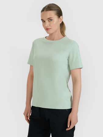 T-shirt oversize z nadrukiem damski 4F 4FWSS25TTSHF2238-47S