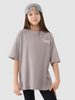 T-shirt dziewczęcy oversize z nadrukiem 4F 4FJRSS25TTSHF2586-83S