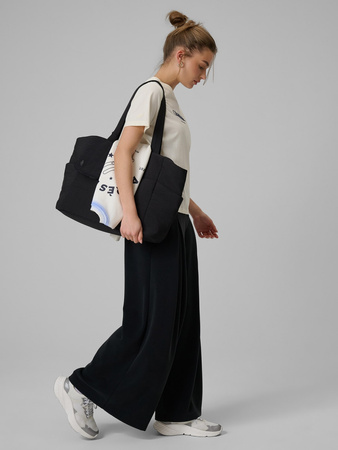 T-shirt loose z nadrukiem damski 4F 4FRAW25TTSHF3409-12S