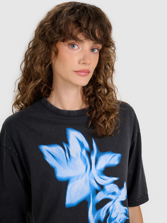 T-shirt oversize z nadrukiem damski 4F 4FRSS25TTSHF2747-20S