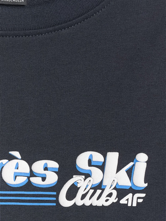 Longsleeve regular z nadrukiem chłopięcy 4F 4FJRAW25TLONM587-31S