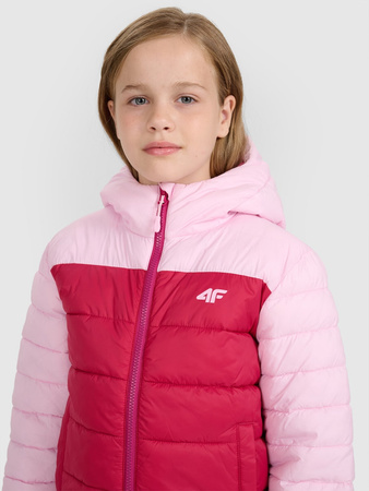 Kurtka puchowa z wypełnieniem syntetycznym dziewczęca 4F 4FJRAW25TDJAF0771-54S