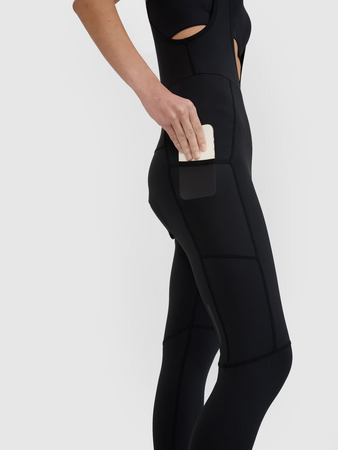 Legginsy rowerowe z żelowo-piankową wkładką i szelkami damskie 4F 4FWSS25TFTIF331-20S