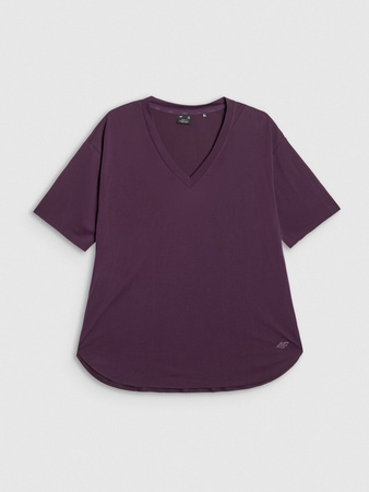 T-shirt oversize z modalem damski 4F 4FRAW25TTSHF3283-50S