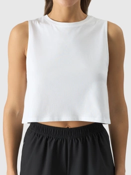 Crop top oversize gładki damski 4F